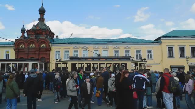 Парад ретротрамваев в Москве (04.04.2026)