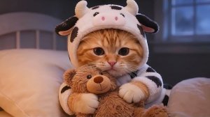 «Я могу спать один!»... Пока рыжий котенок не испугался. Взрослеть так трудно