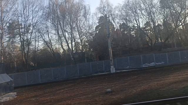 поездка на эп 2 д без остановок по перегону Раменское Люберцы 1 с видом из окна электрички