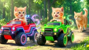 Кошка-мама подстригает шерсть на ферме и вяжет шапочку тигра для котят дома 🐾🎩🐯