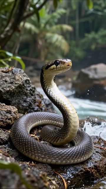 Змея в тропическом лесу: захватывающий момент #природа #змея #приключения