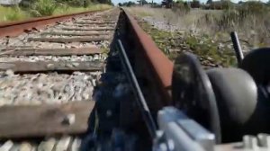 Электробайк на рельсах.