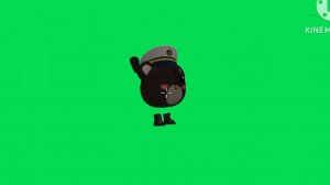 Маркю бежит по зелёному экрану