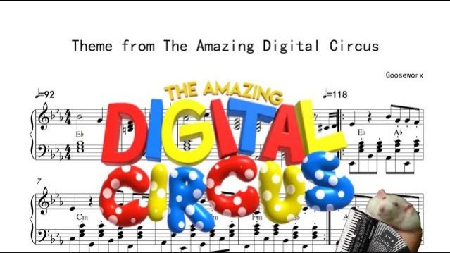 ТЕМА ИЗ THE AMAZING DIGITAL CIRCUS | НОТЫ ДЛЯ АККОРДЕОНА РЕАКЦИЯ