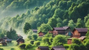 Звуки природы. Пение птиц. Галка альпийская весенним утром в деревне