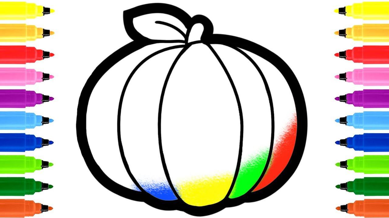 Мультик для детей-Рисунок тыквы для детей/Как нарисовать ТЫКВУ