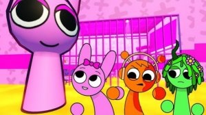 SPRUNKI ПИНКИ, ОРЕН И ВИНЕРИЯ ИГРАЮТ В SPRUNKI PINKI PRISON RUN OBBY В РОБЛОКС РЕАКЦИЯ