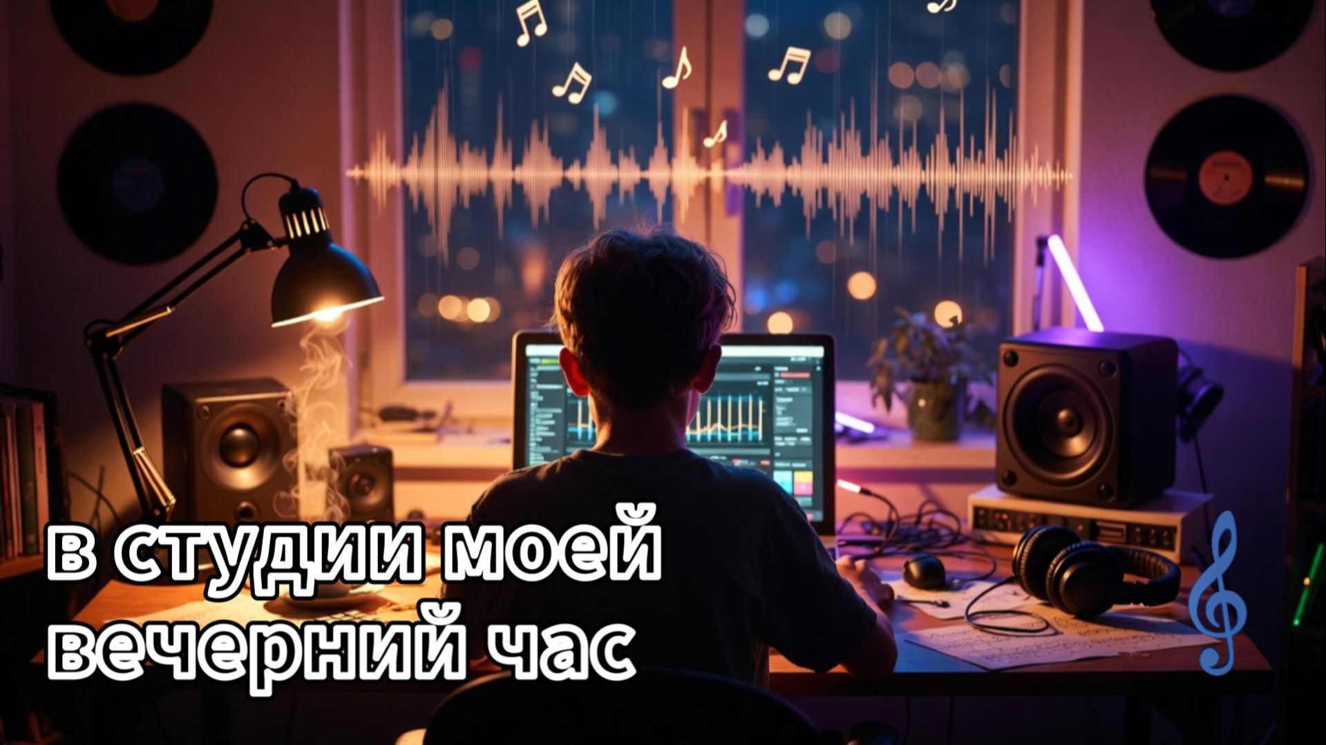 В студии моей вечерний час