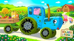 Синий трактор песенки для детей - Свинка Пеппа мультик - Три кота мультфильм