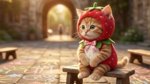 Мама-кошка пересекает океан молока, чтобы принести котенку обед!