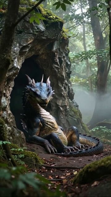 Дракон в таинственном лесу #дракон #приключения #фэнтези