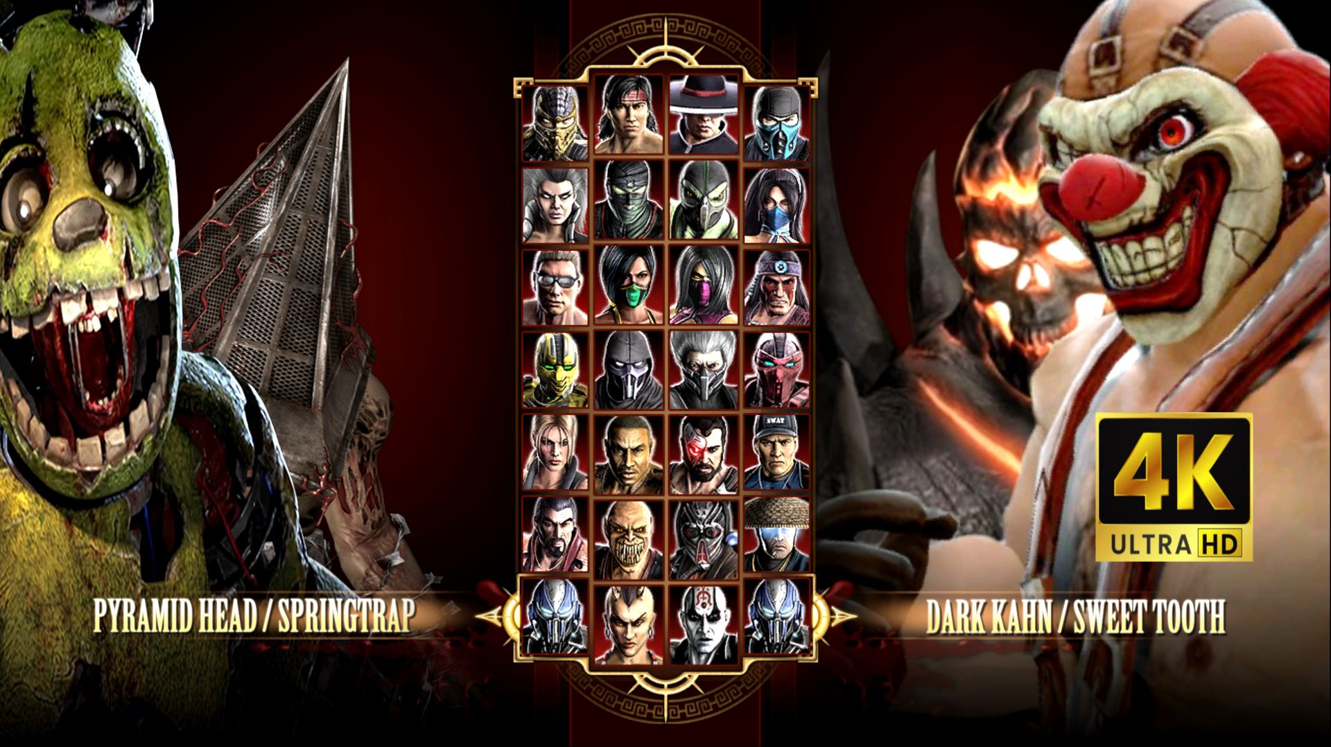 Игра за Toxic Springtrap & Corrupted Pyramid Head в Mortal Kombat Komplete Edition на PC Expert в 4К