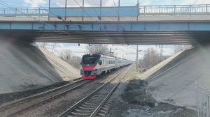 Электропоезда ЭП2Д на станции Морозки (04.04.2026)