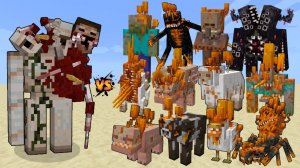 ИНФИЦИРОВАННЫЙ ГОЛЕМ ПРОТИВ ИНФИЦИРОВАННЫХ МОБОВ МАЙНКРАФТ