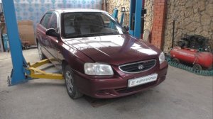 Поиск и устранение сильной течи масла на Hyundai Accent 1,5 Хендай Акцент 2008