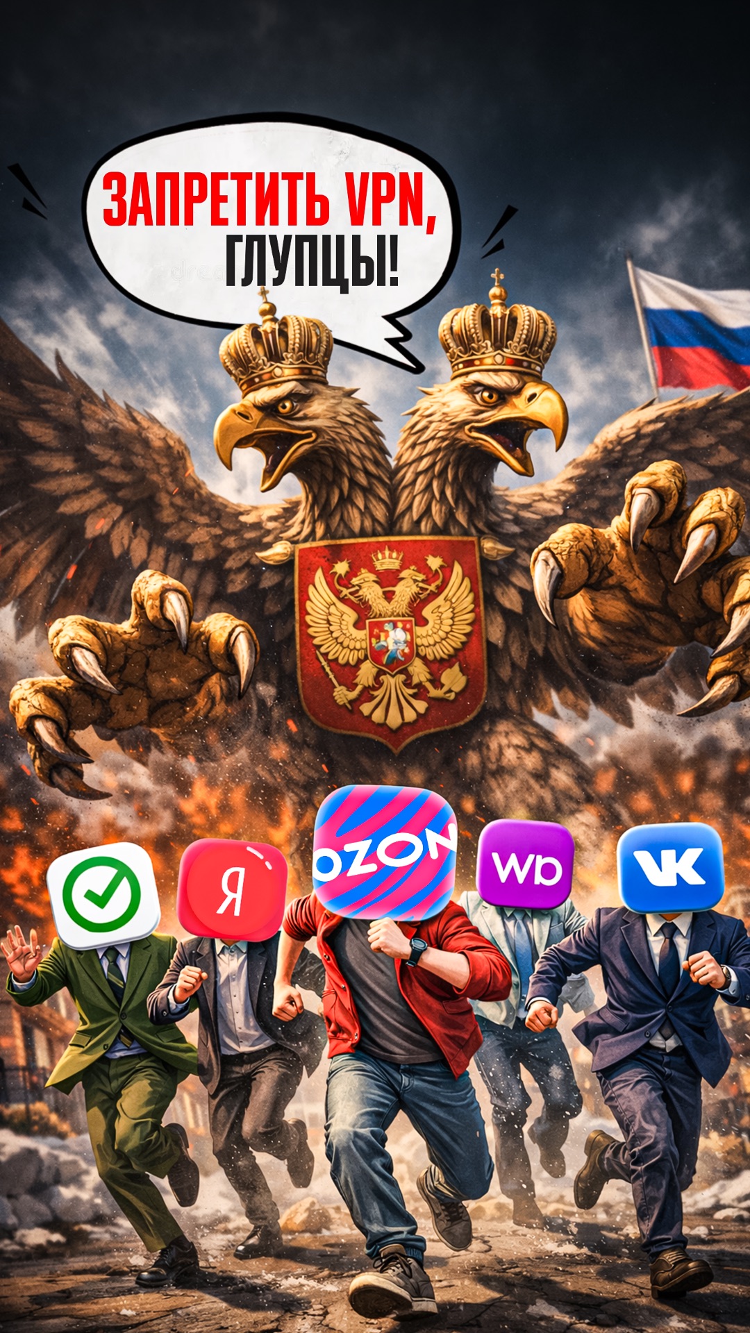 🧨 МИНЦИФРЫ ОБЪЯВИЛ ВОЙНУ VPN С 15 АПРЕЛЯ!