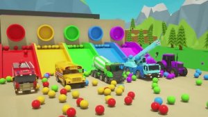 Акуленок ТУ-ТУ-РУ -Прыгающий школьный автобус и разноцветные шарики, детские стишки