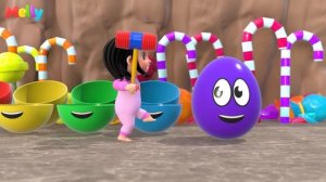 🍿💃 красочные яйца на ферме 🍒 Мелли  Хинди рифмы