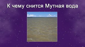 К чему снится Мутная вода - толкование сна