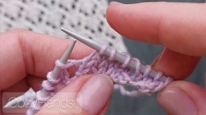 Простой и лёгкий ажурный узор спицами для вязания джемперов,  палантинов 💥 Для начинающих