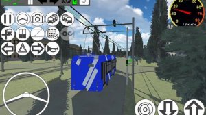 Поездка на троллейбусе TROLZA по маршруту 5 (Micro troleybus simulator).