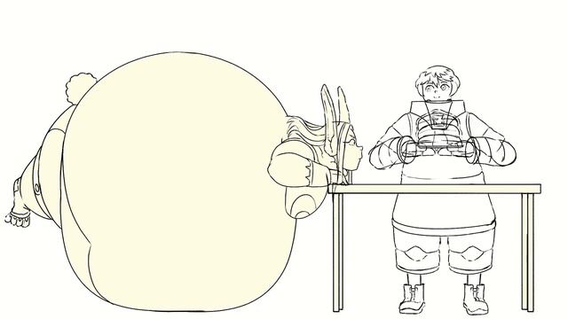 Mirko is being fattened up with pancakes