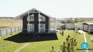 Строительство каркасных домов, бревно,брус.Проект дома "Светлый - 159"