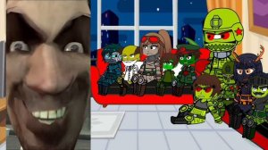 реакция персонажей из Геранд на скибидисты туалет 1/23 серии 🧑🏽🚽