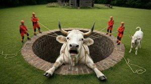 Героическая спасательная команда спасла белую корову... Мультики для детей. Детские мультики