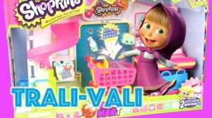 Шопкинс  молл Маша делает покупки  Masha i medved in Shopkins small mart Masha and bear