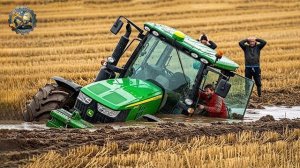 Идиоты с тракторами, застрявшими в грязи: неудачи. Крайне опасные поломки тяжелой техники