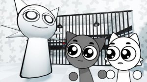 SPRUNKI МАЛЫШКА ВЕНДА И ГРЕЙ ИГРАЮТ В SPRUNKI WENDA PRISON RUN OBBY В ROBLOX РЕАКЦИЯ