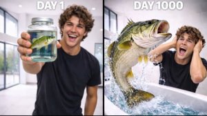 Я вырастил домашнего окуня. Эволюция за 1000 дней.