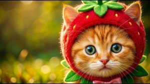 Мама-кошка и крошка-котенок пекут золотистый хлеб для особого друга!