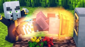 Жизнь деревенского жителя против жизни грабителя 8. Майнкрафт Мультик