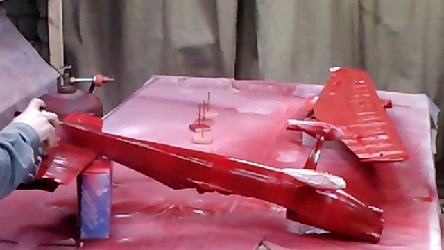 №17- Покраска Zivko Edge снизу красным цветом ,3 слой.