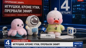 Зайчики прервали выпуск новостей на телеканале "Четыре"