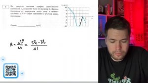 На рисунке показан график зависимости проекции vx скорости тела от времени t. Какова - №20817