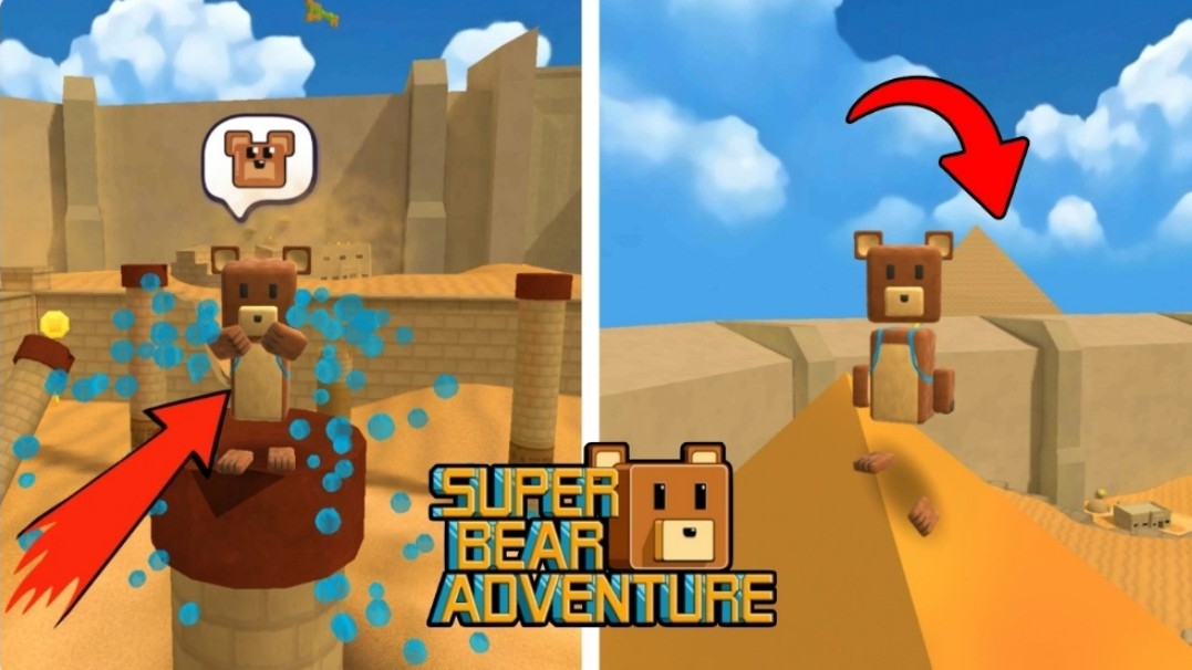 10 Секретных Мест в Пустыне Бемотеп в Игре Super Bear Adventure/Прохождение игры Супер Медведь