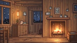 Тепло огня и мерцание звёзд за окном