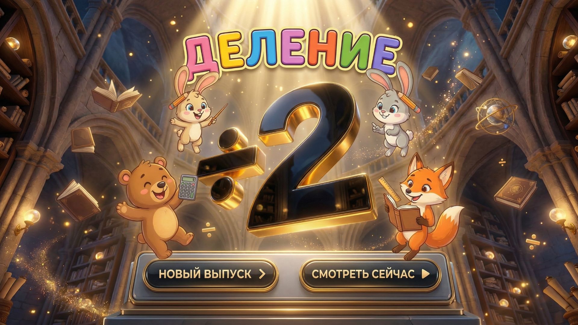 Деление на 2 ➗ Эстетика и магия чисел для детей | Bublett Kids