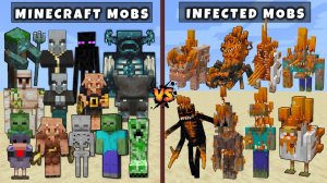 МОБЫ ПРОТИВ ИНФИЦИРОВАННЫХ МОБОВ МАЙНКРАФТ