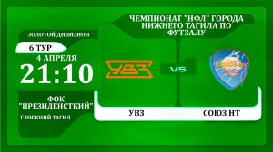 04.04.26 УВЗ - Союз НТ | НФЛ 5х5 | 6 тур Золотой Дивизион