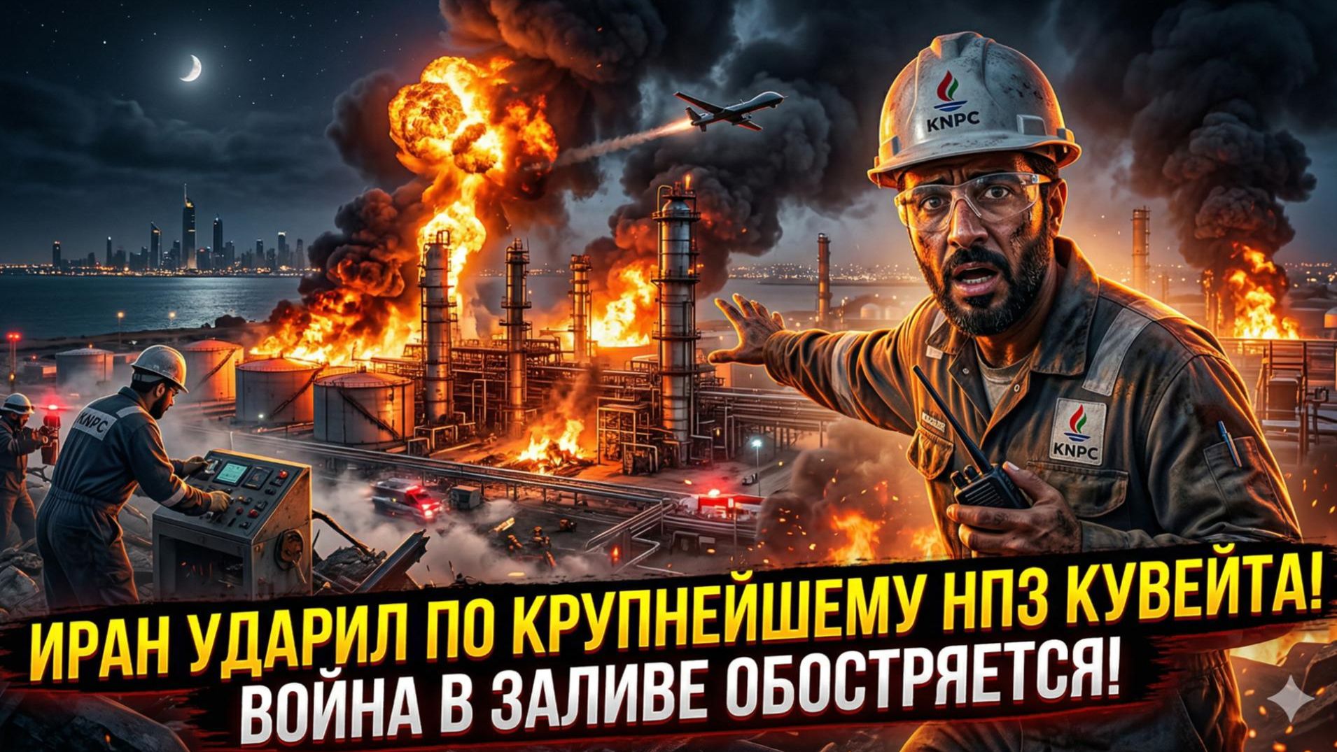 🔥Иран разбомбил главный НПЗ Кувейта - нефтяная война началась