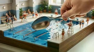 Мини-мир против ложки! Классный АСМР с помощью ИИ. Детские мультики смотреть