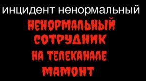 Инцидент «ненормальный сотрудник на телеканал мамонт»