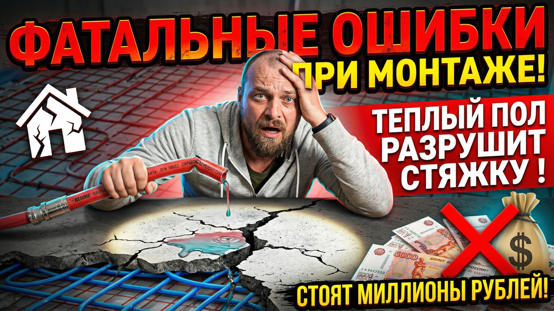 Тёплый пол, который лишит вас денег: 12 фатальных ошибок монтажа, убивающих стяжку! смотреть онлайн