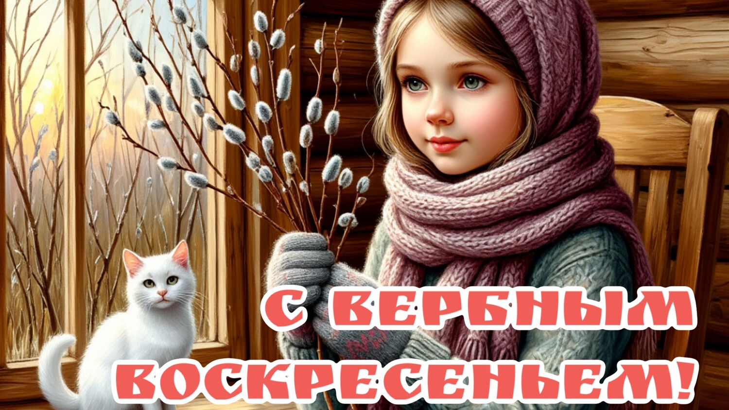 С праздником Вербное Воскресенье. Самая лучшая музыкальная открытка.