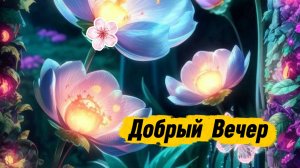 Добрый вечер и спокойной ночи! Красивая музыкальная открытка с нежными пожеланиями! 🌙✨