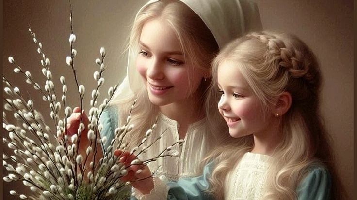 5 апреля Вербное Воскресенье. Красивая музыкальная открытка.